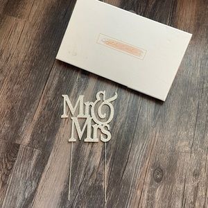 NEW Rhinestone Wedding Cake Topper Mr & Mrs Cake Topper Dessert Topper Decor